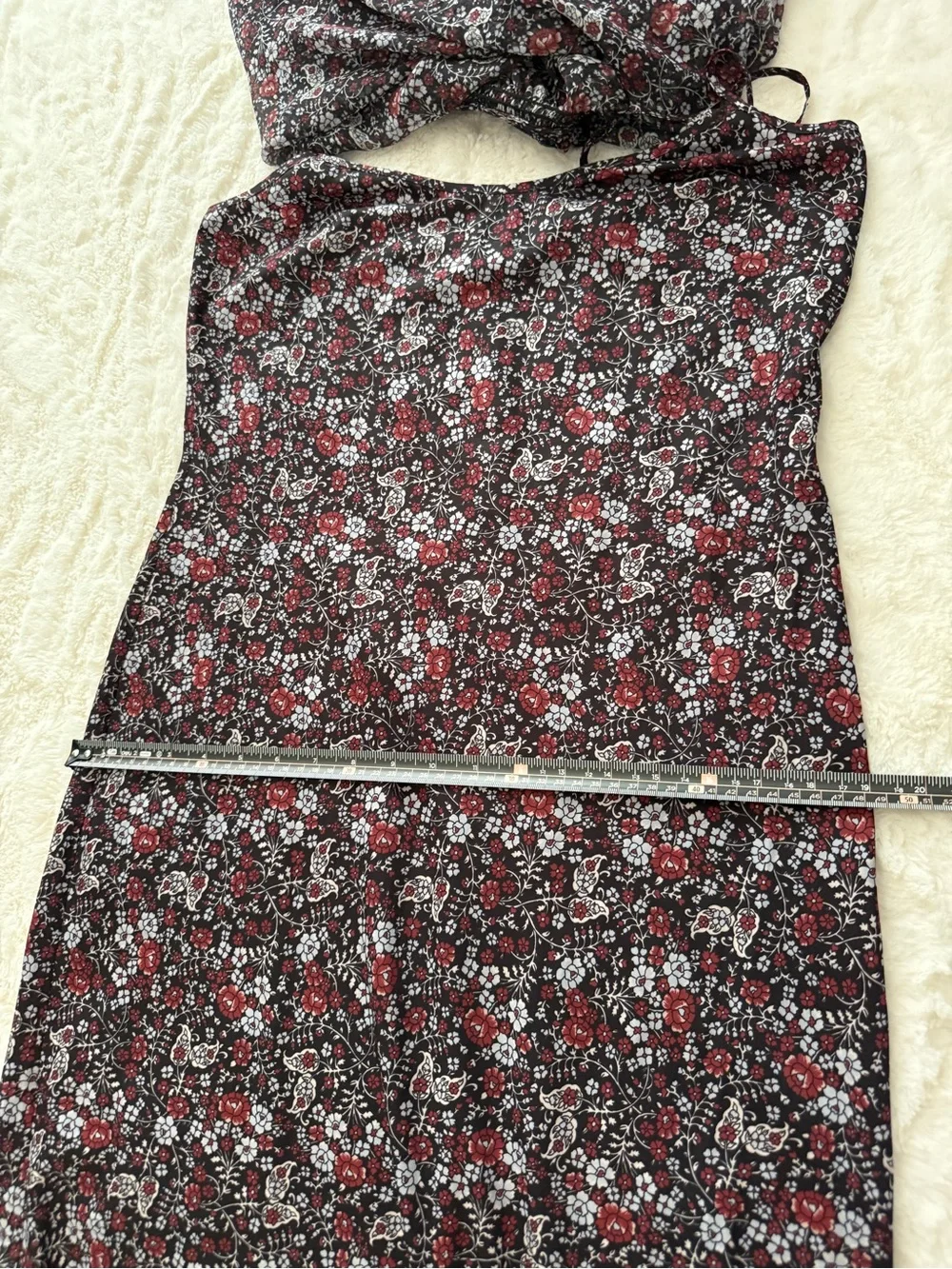 Veronica Beard Felice Silk Floral Midi Dress Sheer Long Sleeve Mock Neck 6 - Picture 11 of 11
